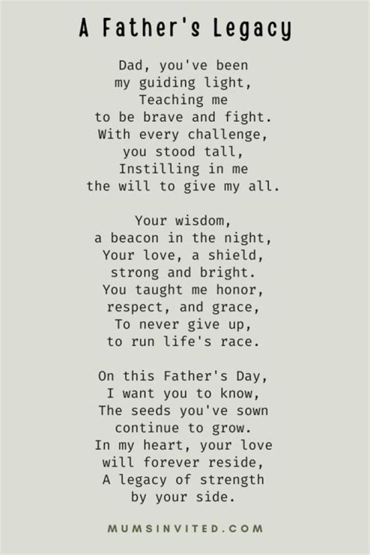 A Father's Legacy Of Love And Support