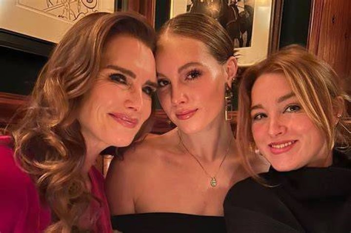 Brooke Shields enjoys Christmas Eve dinner with look-alike daughters: photos