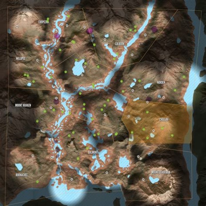 Call of the Wild Outpost Locations at Layton Lake District Map |