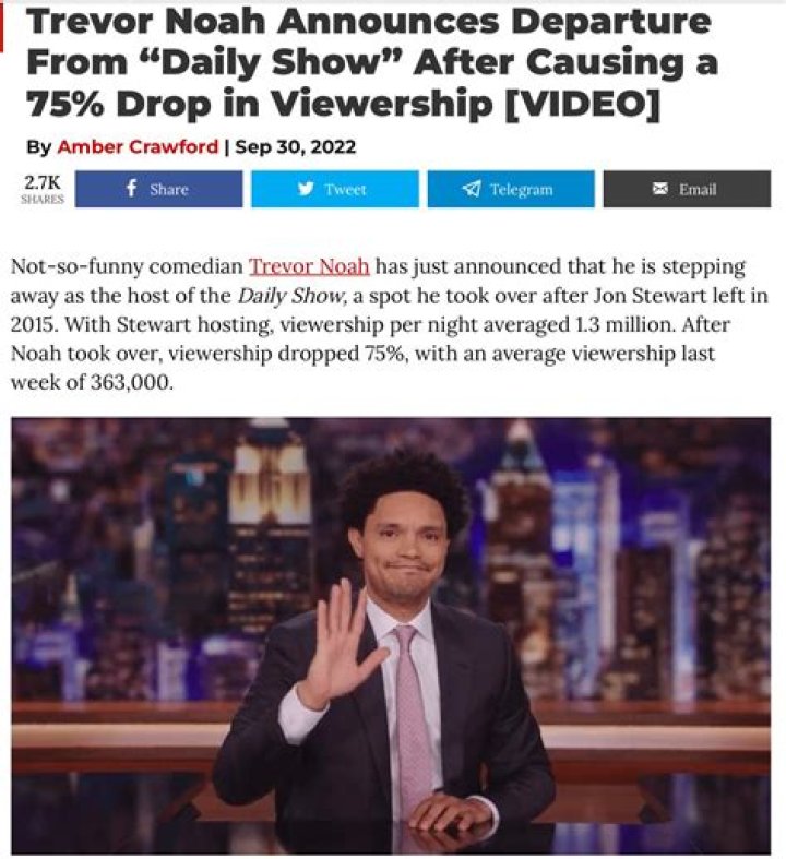 Did Trevor Noah Get Fired From The