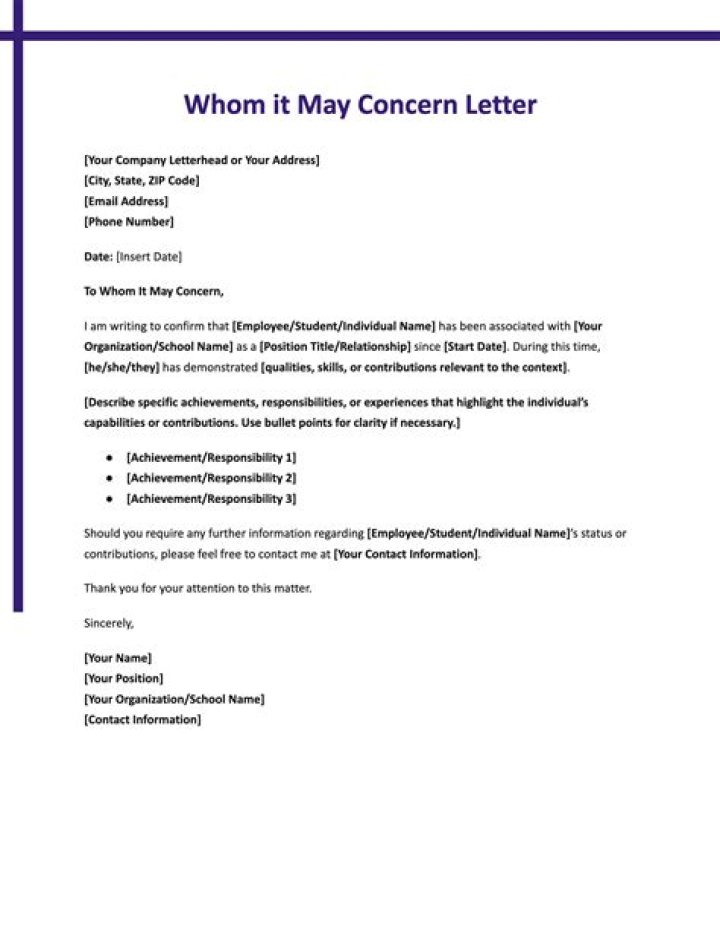 How To Write An Effective "To Whom It May Concern" Letter