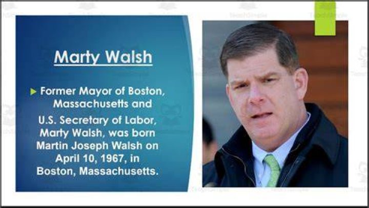 Labor Secretary Marty Walsh Has a Net Worth of $500,000