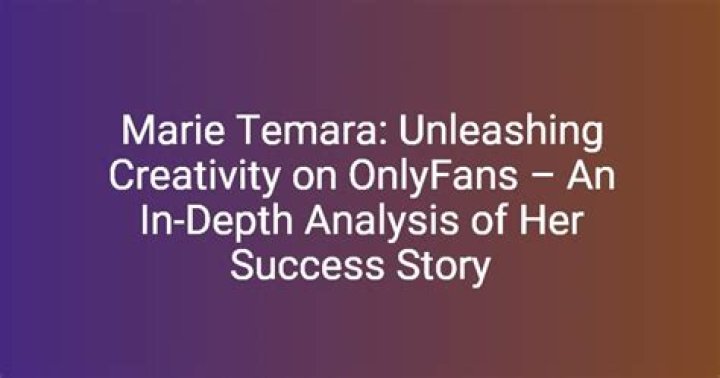 Marie Temara: The Controversy Surrounding Her Nude Photos