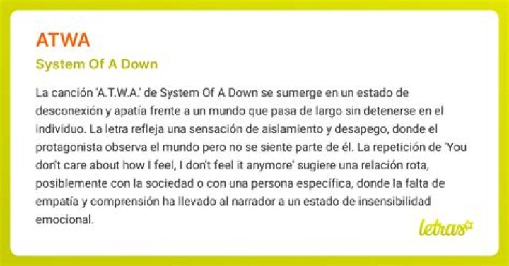 The Meaning Behind The Song: Atwa by System of a Down