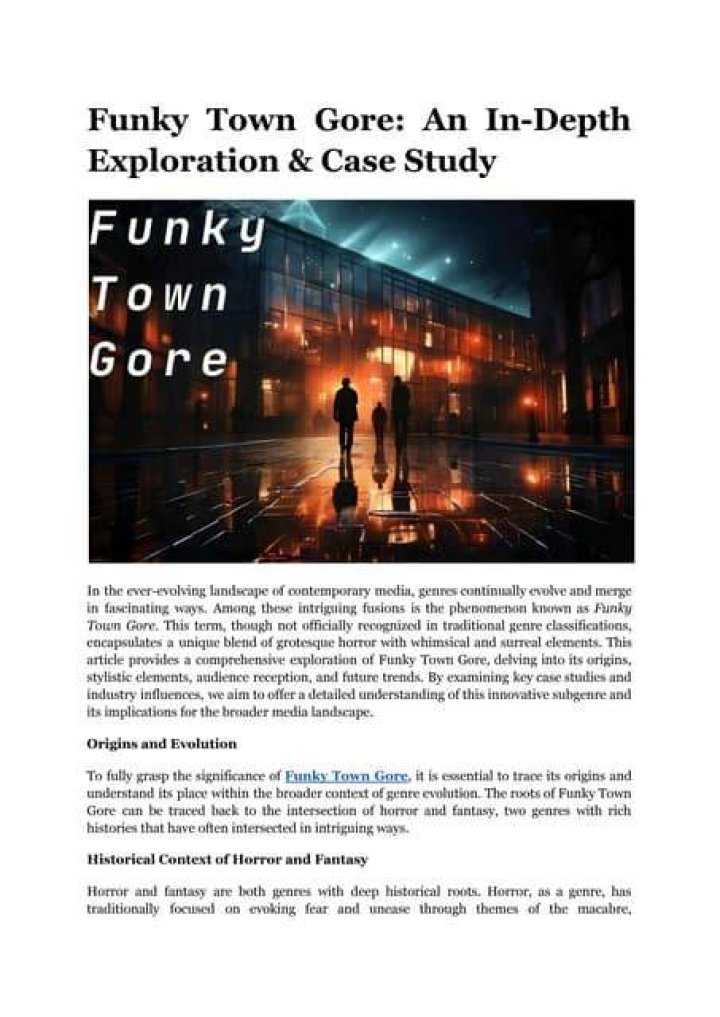 Unleashing The Depths Of "Funky Town Gore": Discoveries And Insights